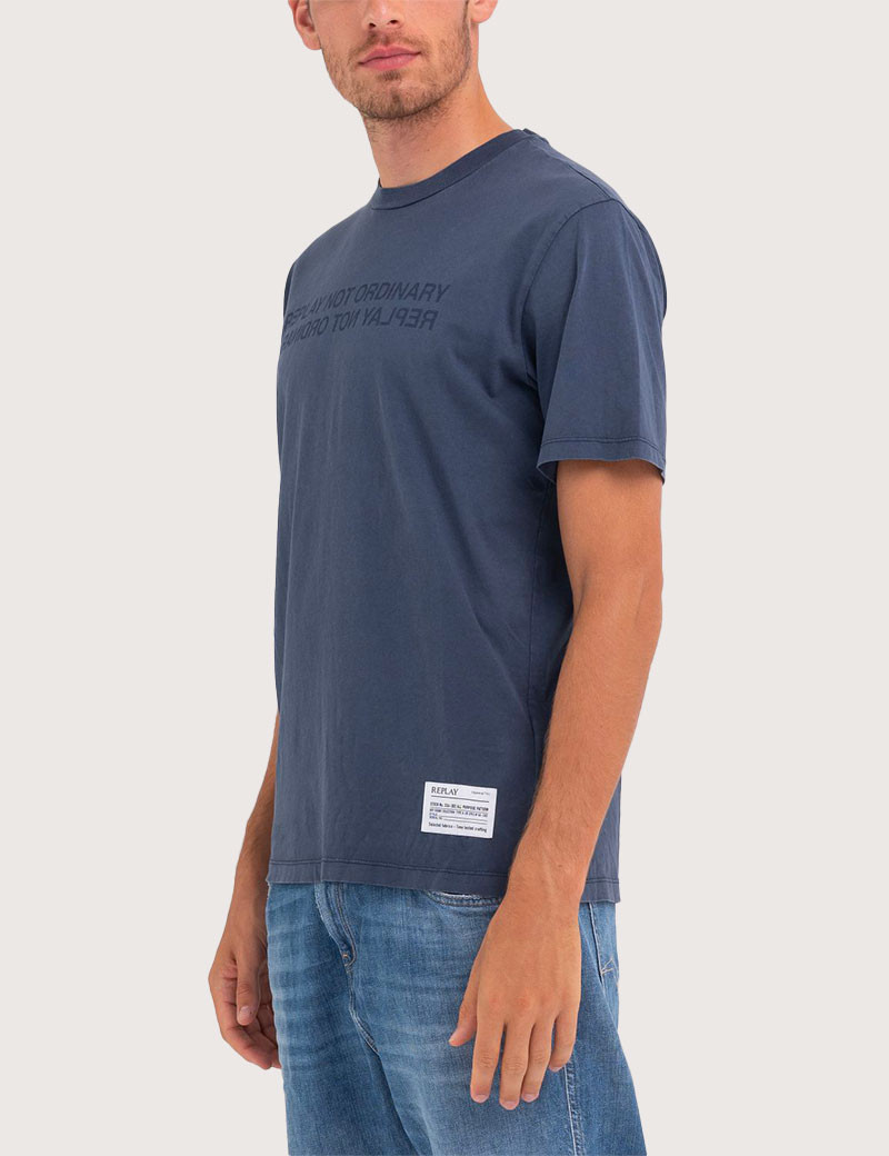 REPLAY T-SHIRT HOMME REGULAR MARINE