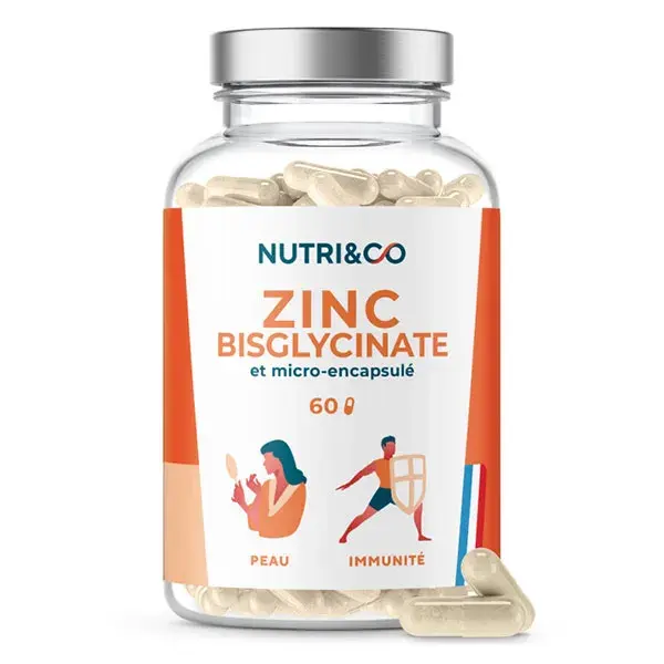 Nutri&Co Zinco Bisglicinato e Selênio para Pele e Imunidade - 60 Cápsulas Veganas