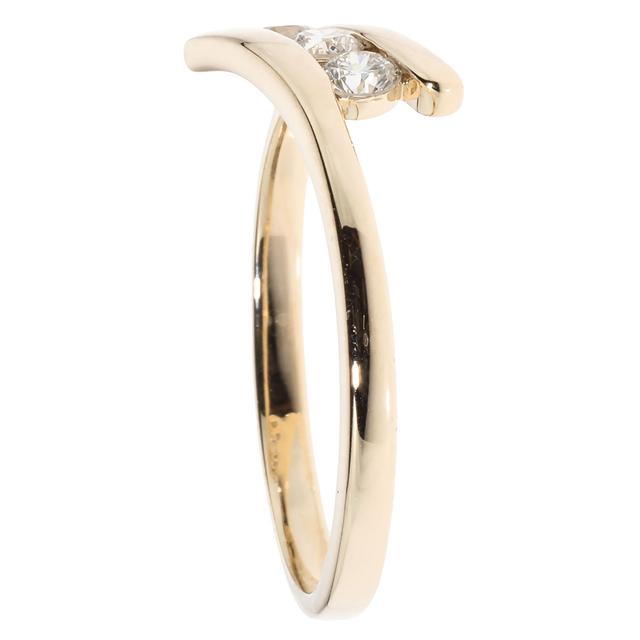 Croisé-Ring, Brillanten, 0,30 ct., Gold 375 poliert