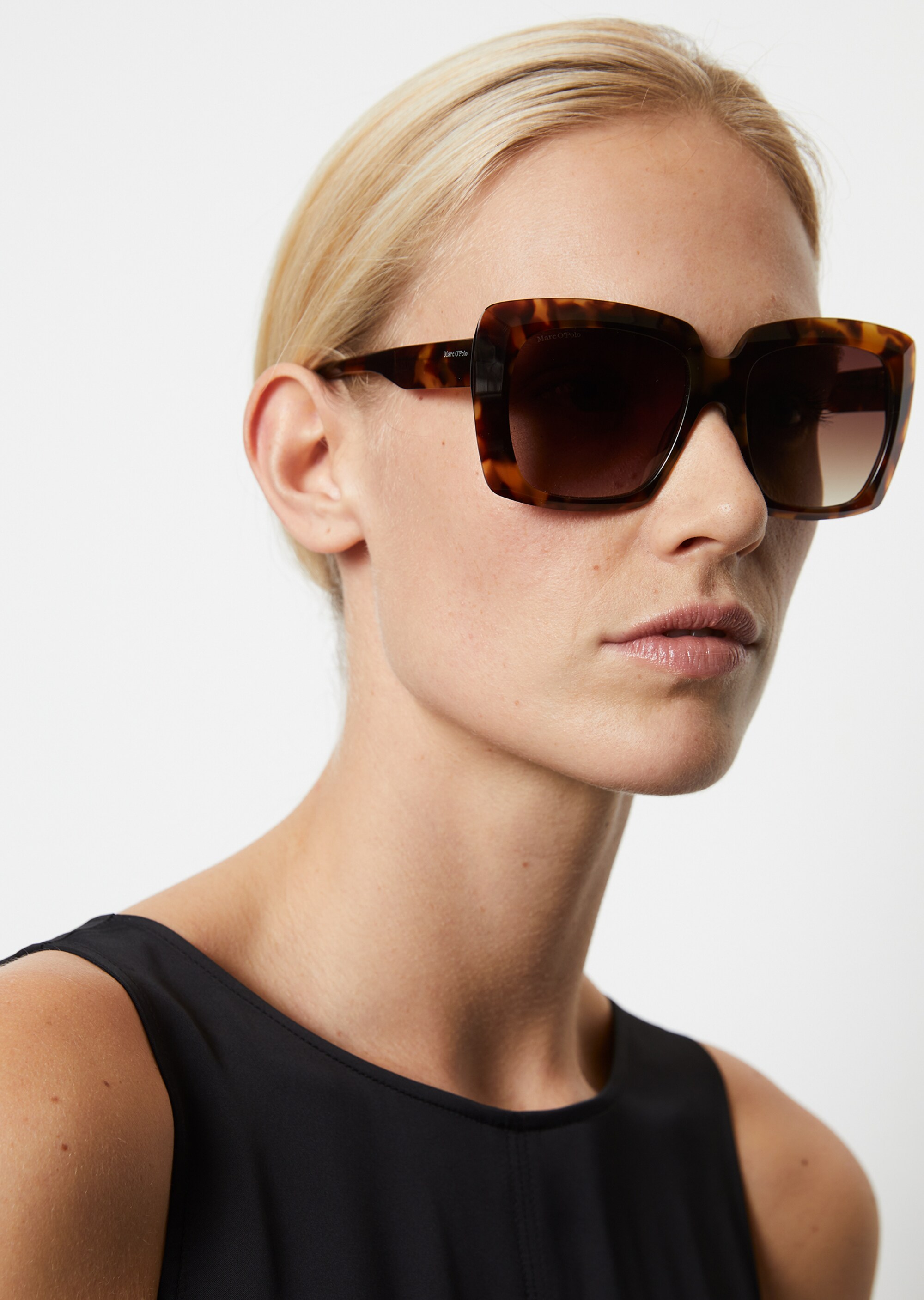 Unisex-Sonnenbrille mit breitem Bio-Acetat-Rahmen