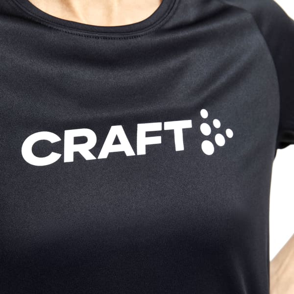 T-shirt running CRAFT CORE ESSENCE LOGO TEE W BLACK