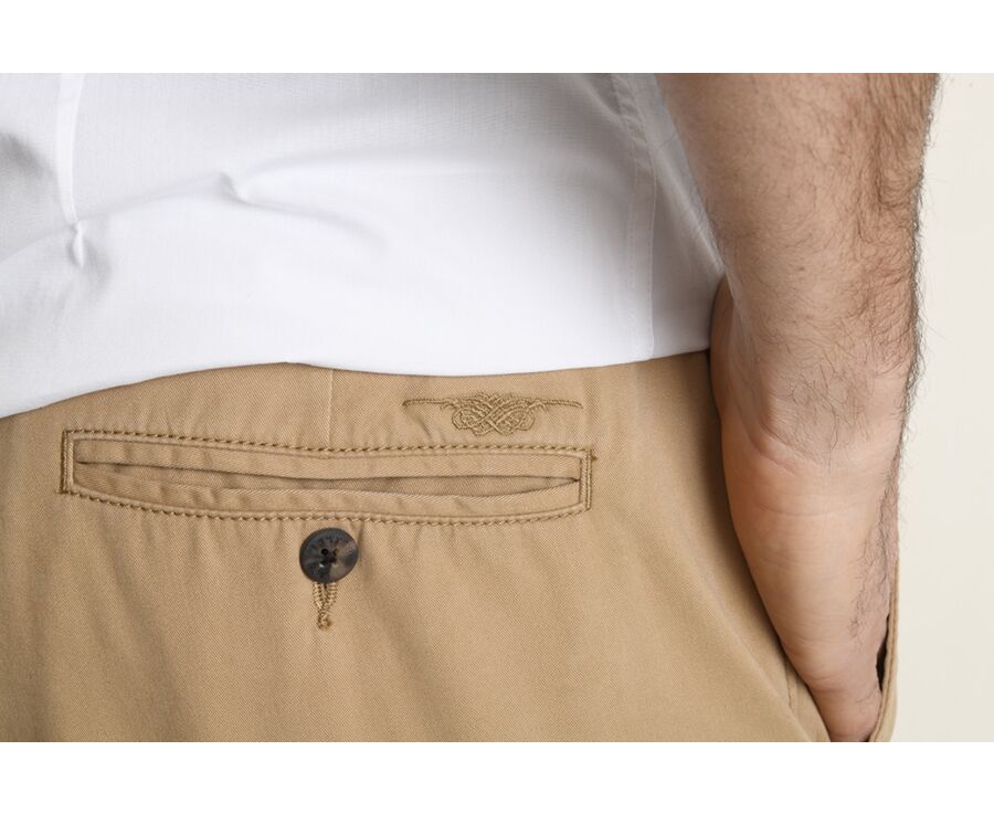 Bermuda chino homme Camel - BARRY