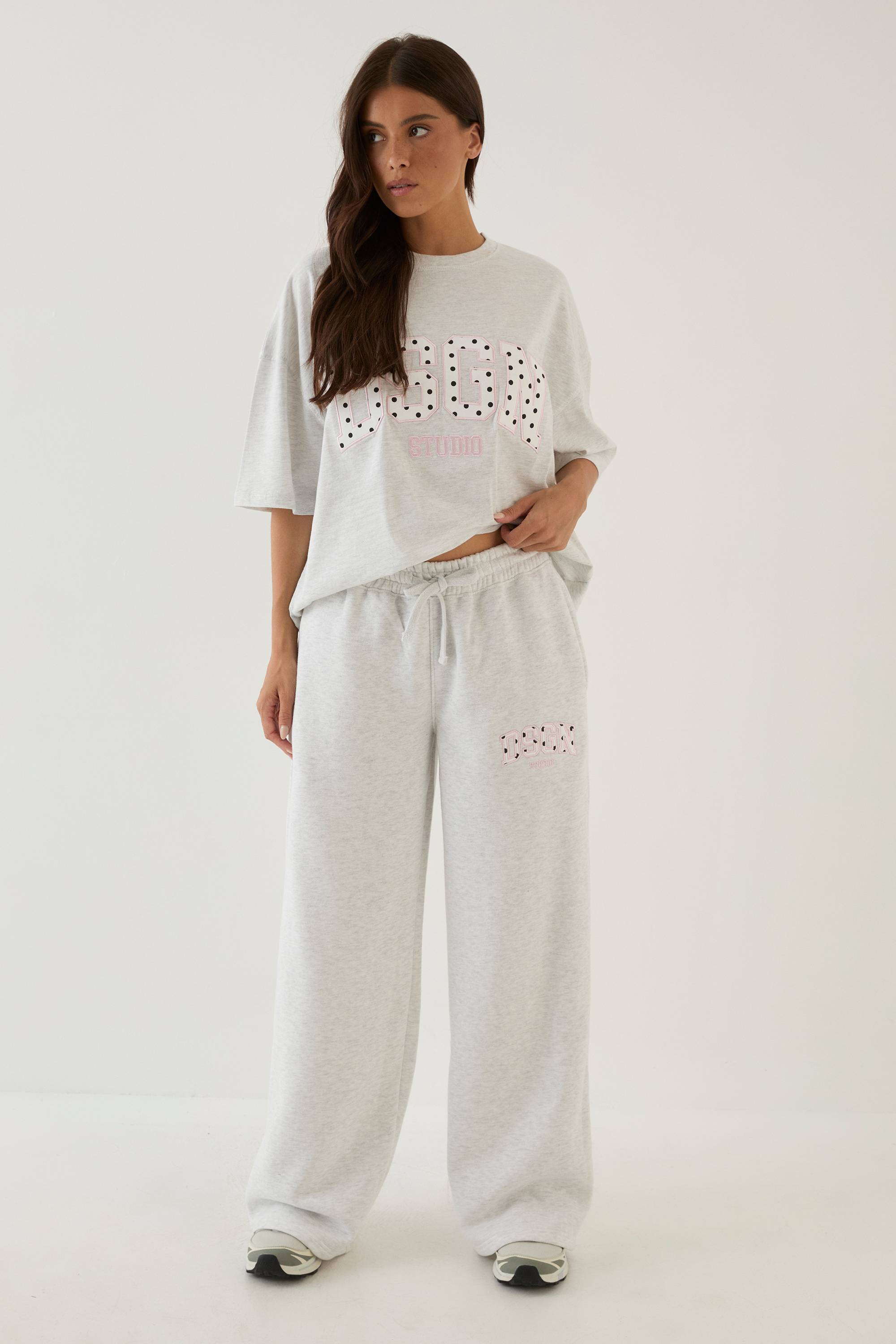 Jogger Dsgn Studio Jambe Droite À Appliqué À Pois