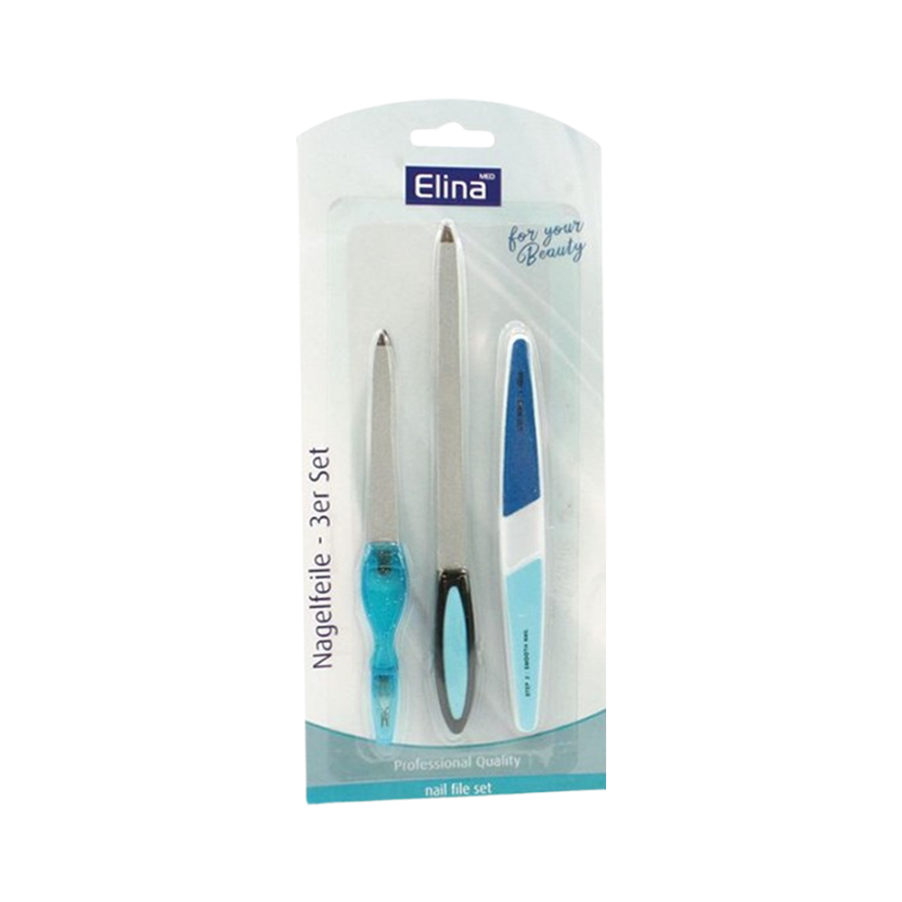 (3-tlg. Set) Saphir Nagelfeile Polierfeile Kit für die Maniküre / Pediküre - Assortiert