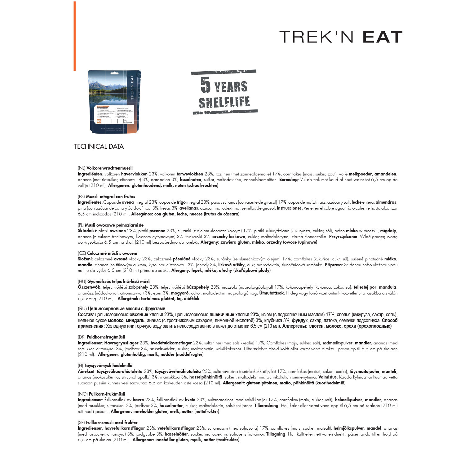 Trek N Eat Wholegrain Fruit Muesli With Milk