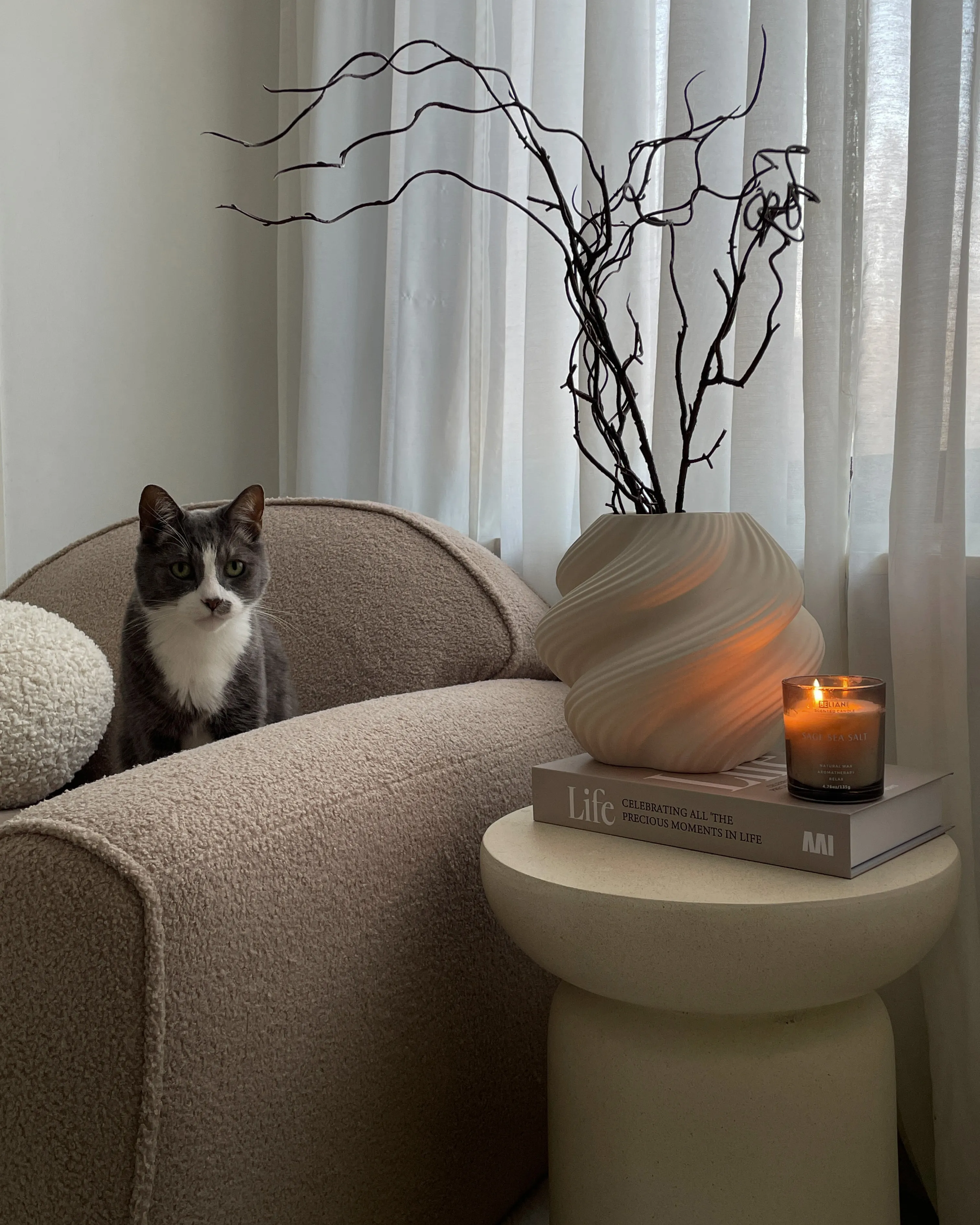 Set van 3 geurkaarsen SHEER JOY Soja wax Frisse geurnoten