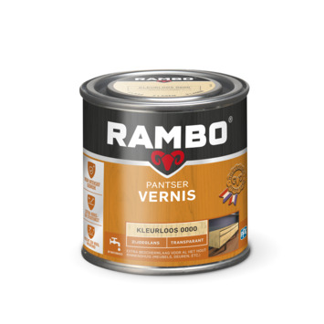 Rambo pantser vernis zijdeglans kleurloos 250 ml