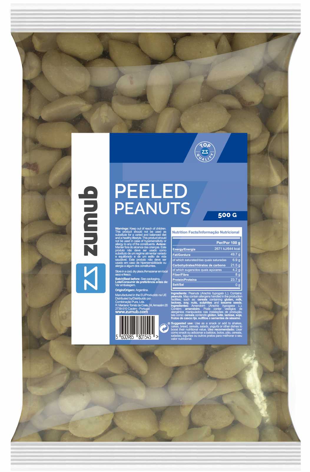 Amendoim descascado Zumub 125g
