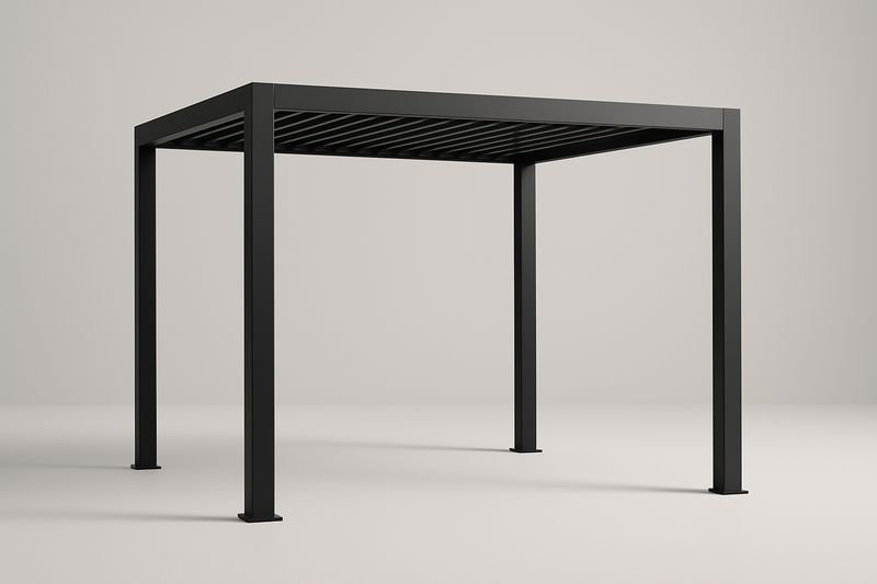 Metall Pergola Aluminium Schwarz 300x300 cm(LxB)