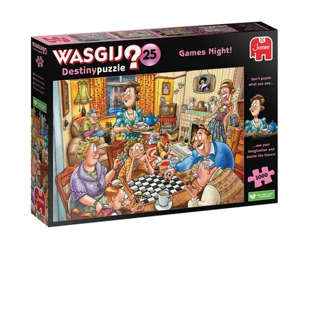Jumbo Spiele Puzzle - Wasgij Destiny 25: Games Night, 1000 Teile
