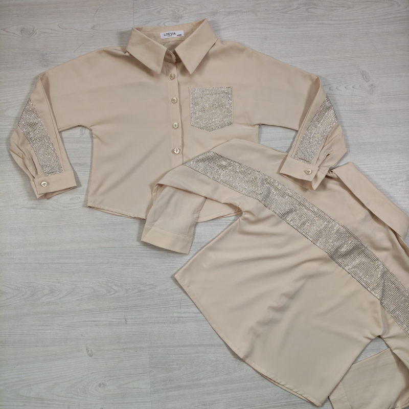 The bling blouse - beige