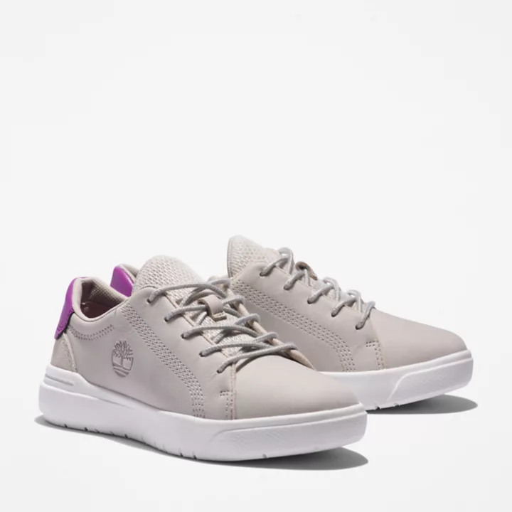Basket basse à lacets Seneca Bay pour enfant en blanc