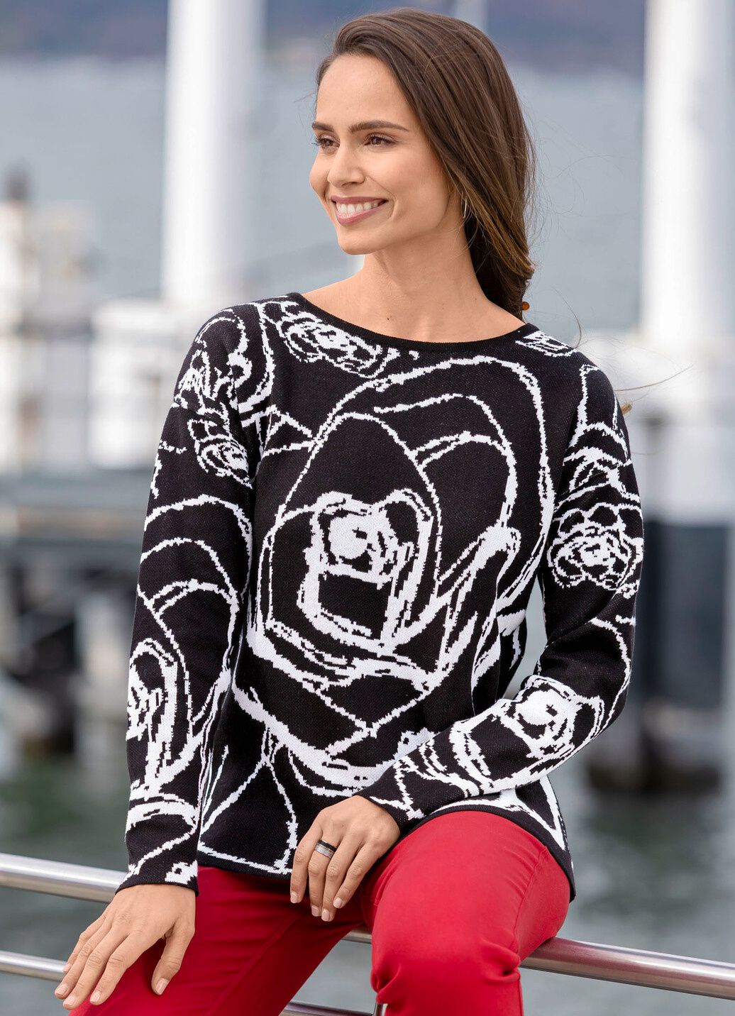 Pullover in Jacquard-Dessin