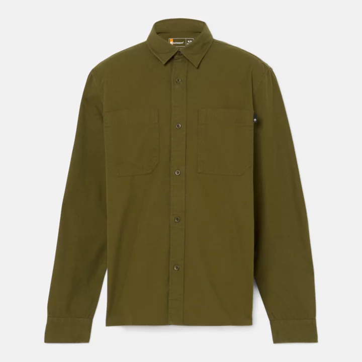 Camisa masculina Windham de algodão na cor verde.