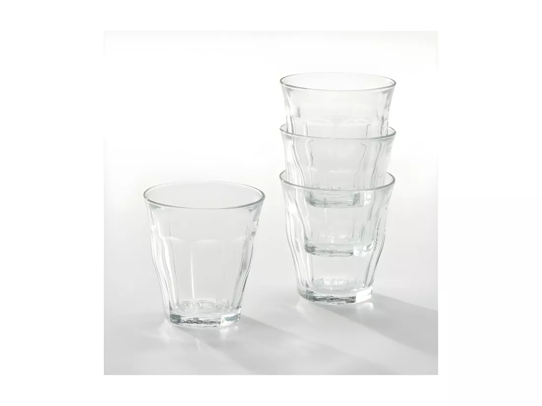 Lot de 6 gobelets Picardie Duralex 13 cl - Verres trempés résistants aux chocs et thermiques