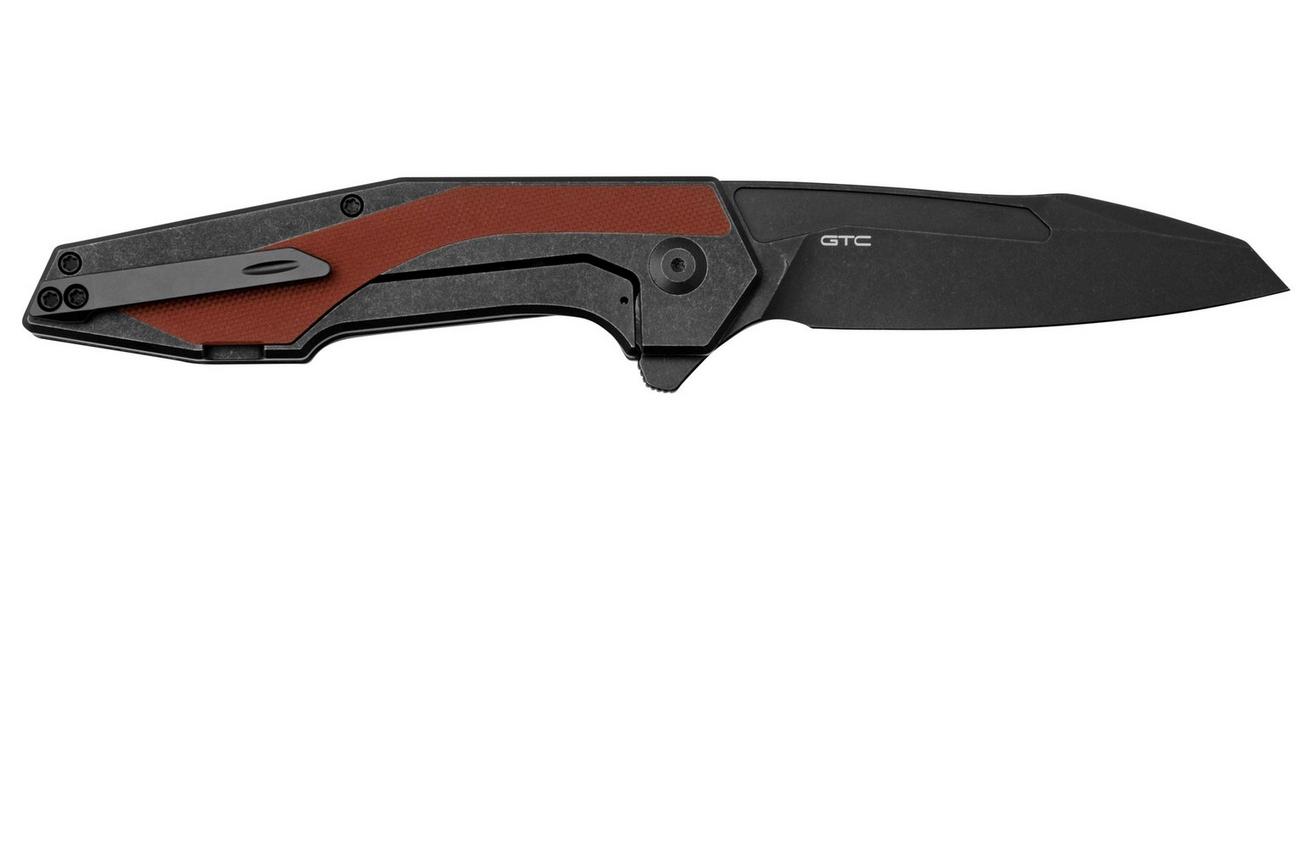 Civivi Hypersonic C22011-3 Black Stainless, Burgundy G10 zakmes, Gustavo T. Cecchini design