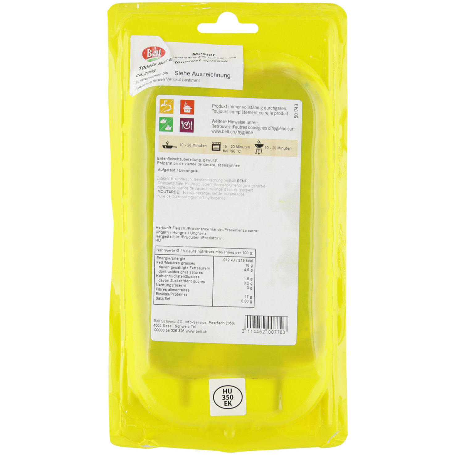 Bell Entenbrust Spiess gewürzt ca. 200g