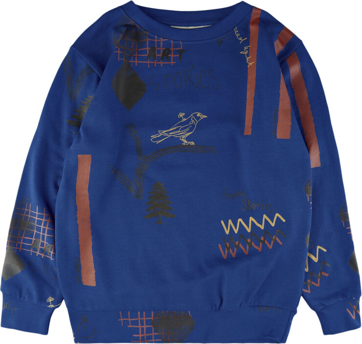 Soft Gallery SGBAPTISTE STORIES L_S SWEATSHIRT True blue