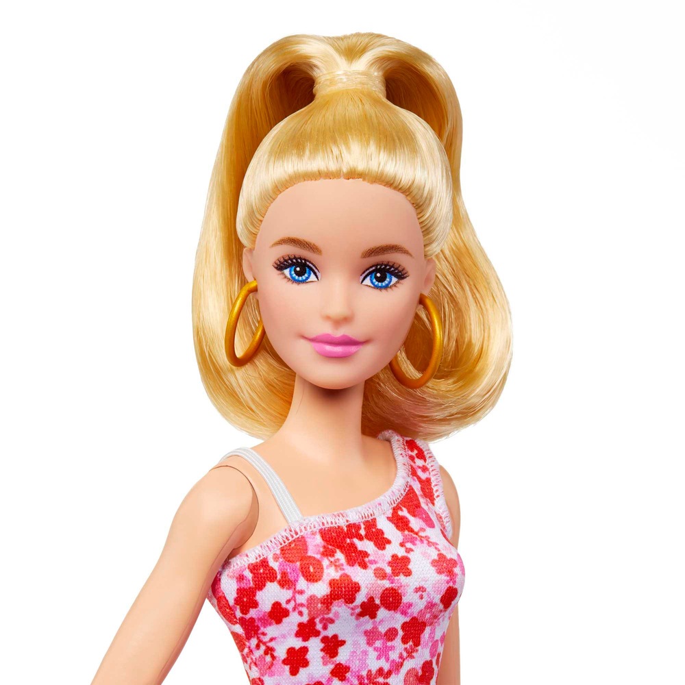 Barbie Fashionistas Puppe 205 – Blonder Pferdeschwanz und geblümtes Kleid