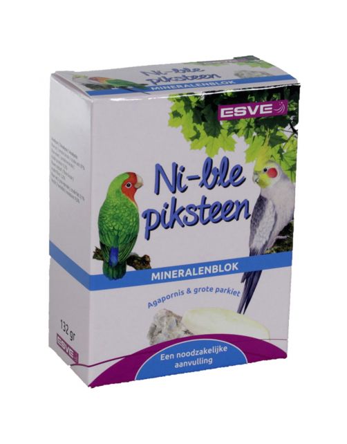 Esve Ni-Ble Piksteen Agapornis&Grote Parkiet - Vogelsupplement - Naturel Wit