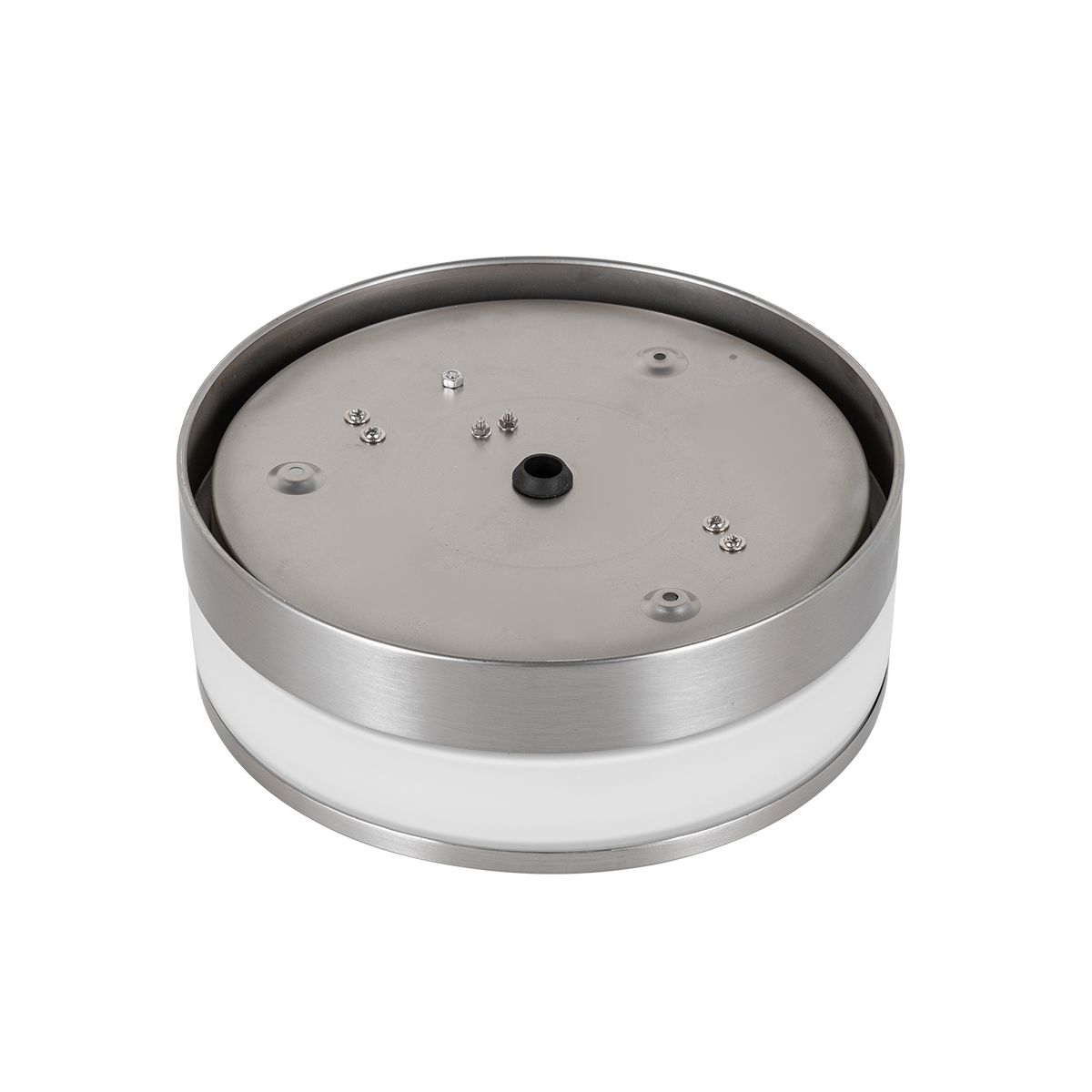 Moderne plafondlamp staal 23 cm IP44  - Flavi