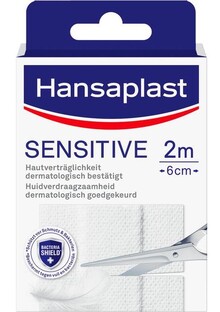 Hansaplast Pleisters Sensitive 2m x 6cm 1ST