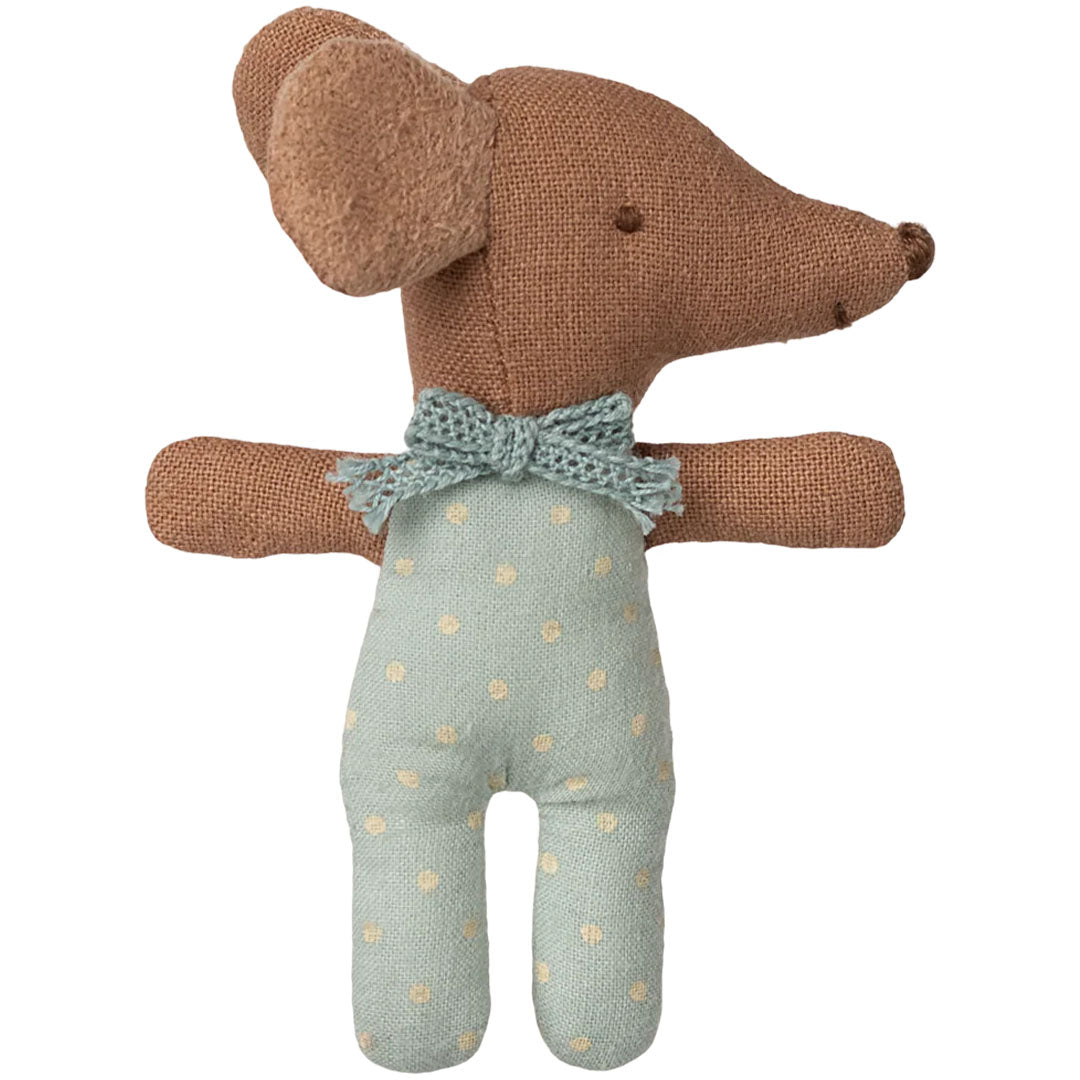 maileg knuffelmuis babymuis in luciferdoosje - blue - 10 cm