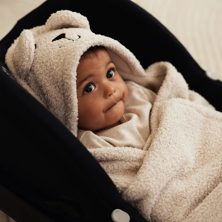Jollein - Einschlagdecke für Babyschale, Miffy Snuffy, nougat