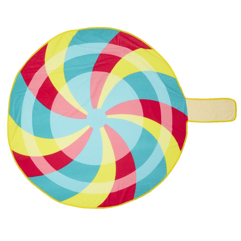 Serviette de plage design sucette multicolore