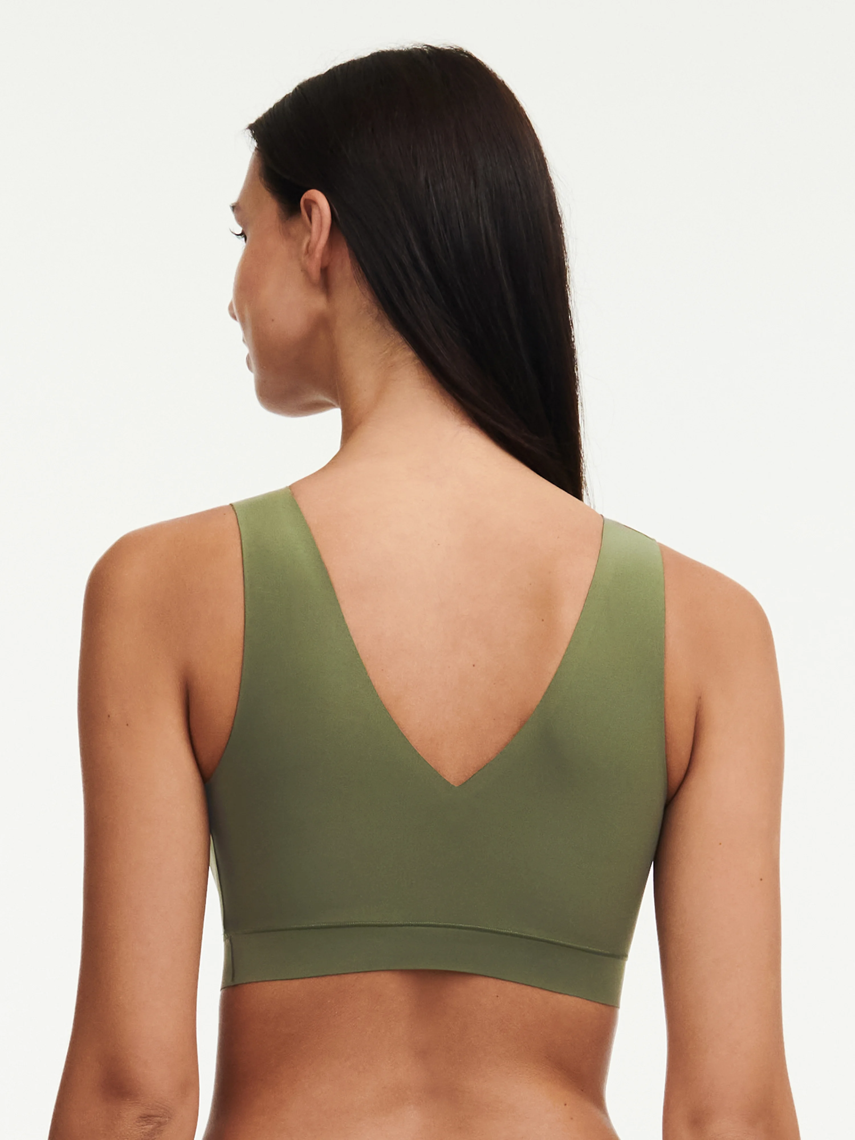 SOFTSTRETCH - Brassière coques v neck | Vert