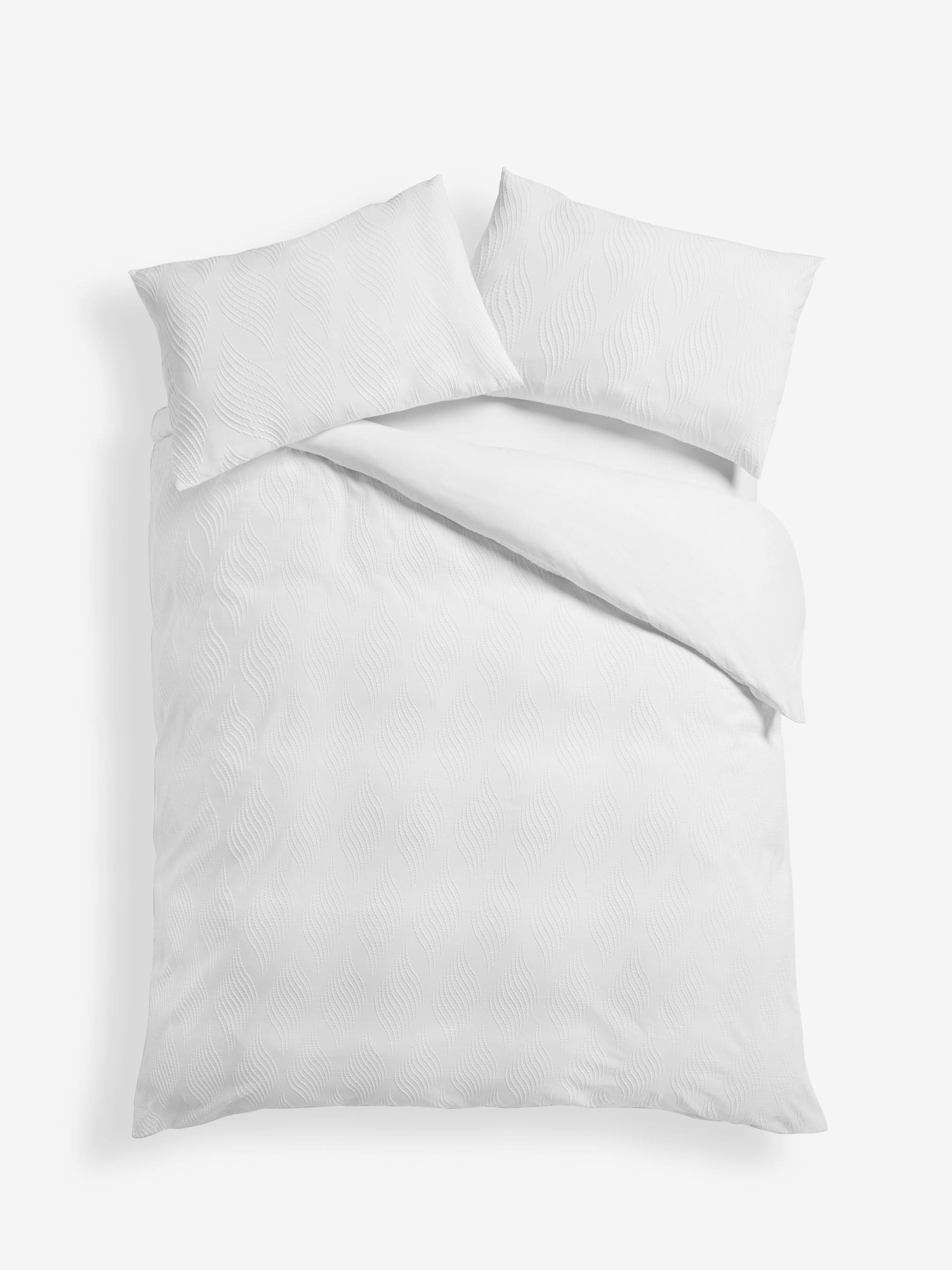 Wave Embossed Duvet Cover and Pillowcase Set