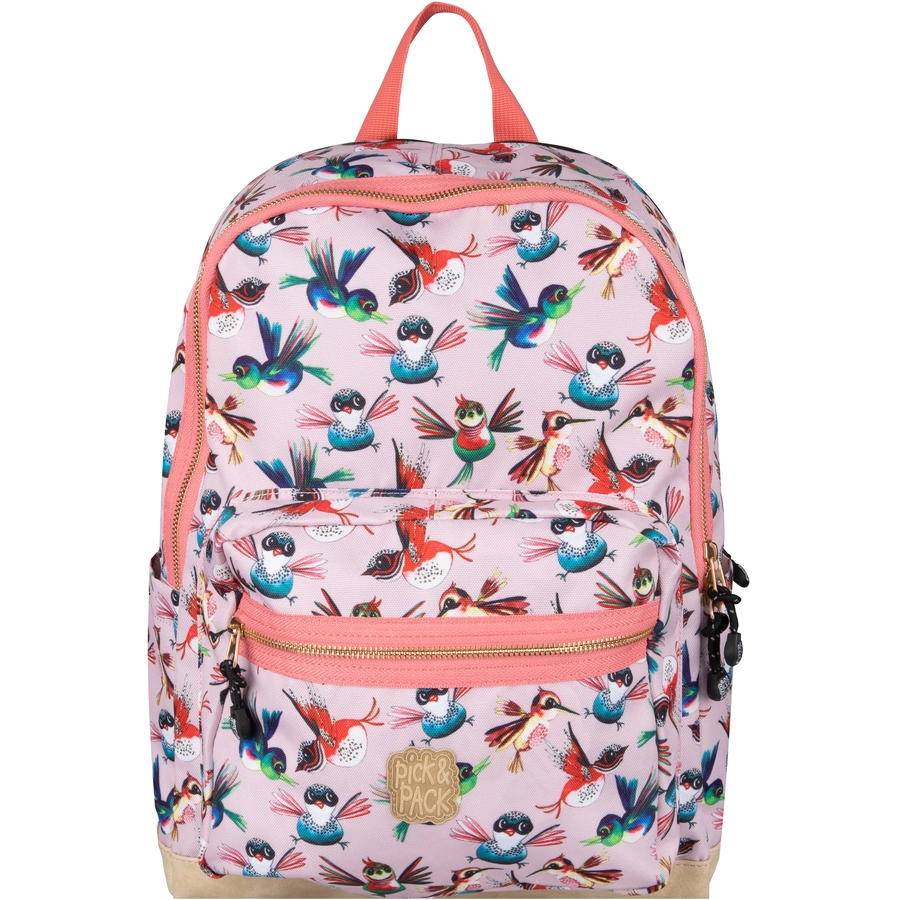 Pick & Pack Rucksack Birds Soft pink