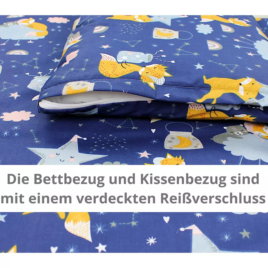 TupTam Kinder Bettwäsche Set 2-tlg dunkelblau