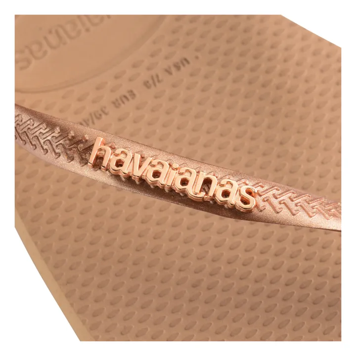 Havaianas Tongs Square Logo Metallic | Rose
