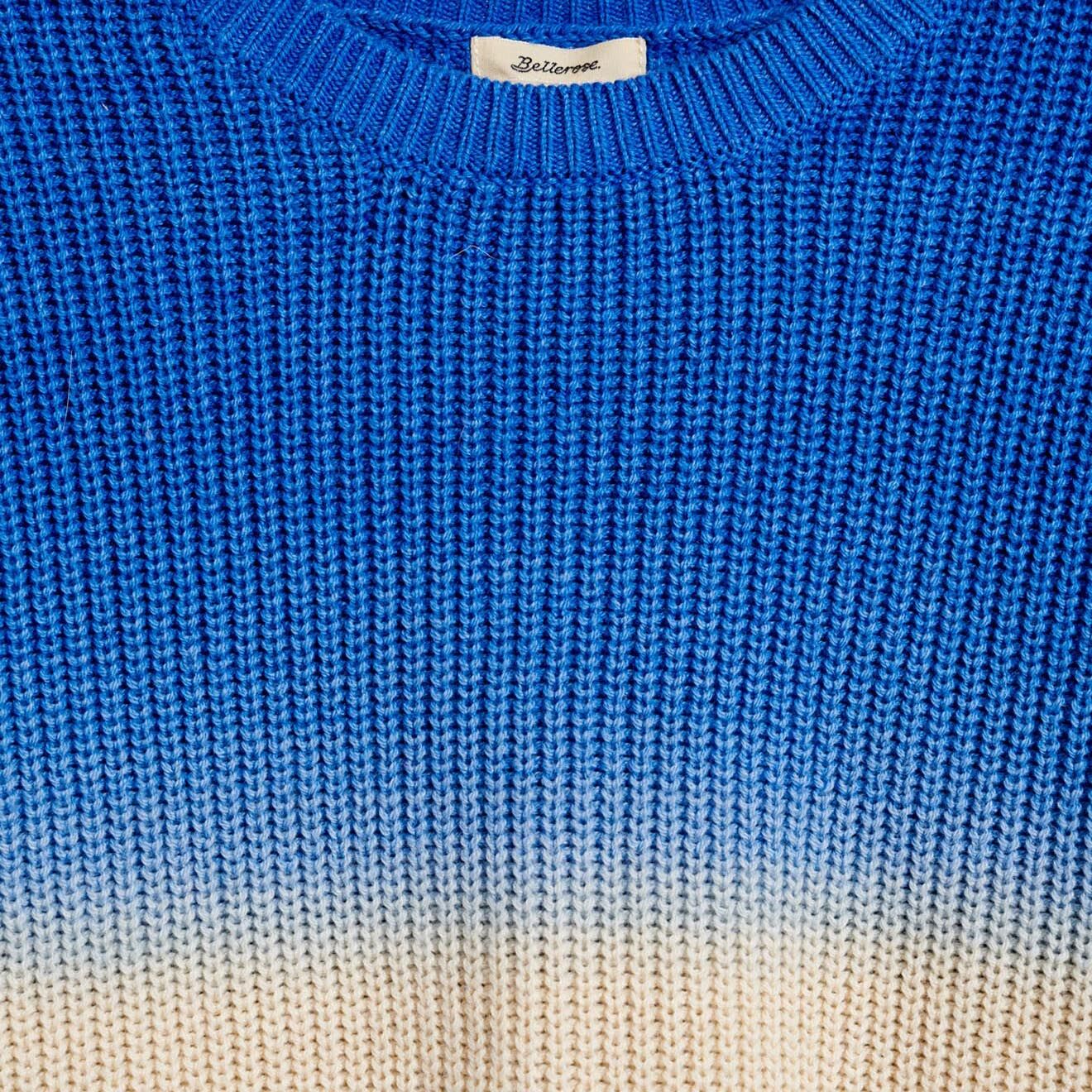 Bellerose Pull Gelbo en Maille de Coton mélangé tie and dye bleu