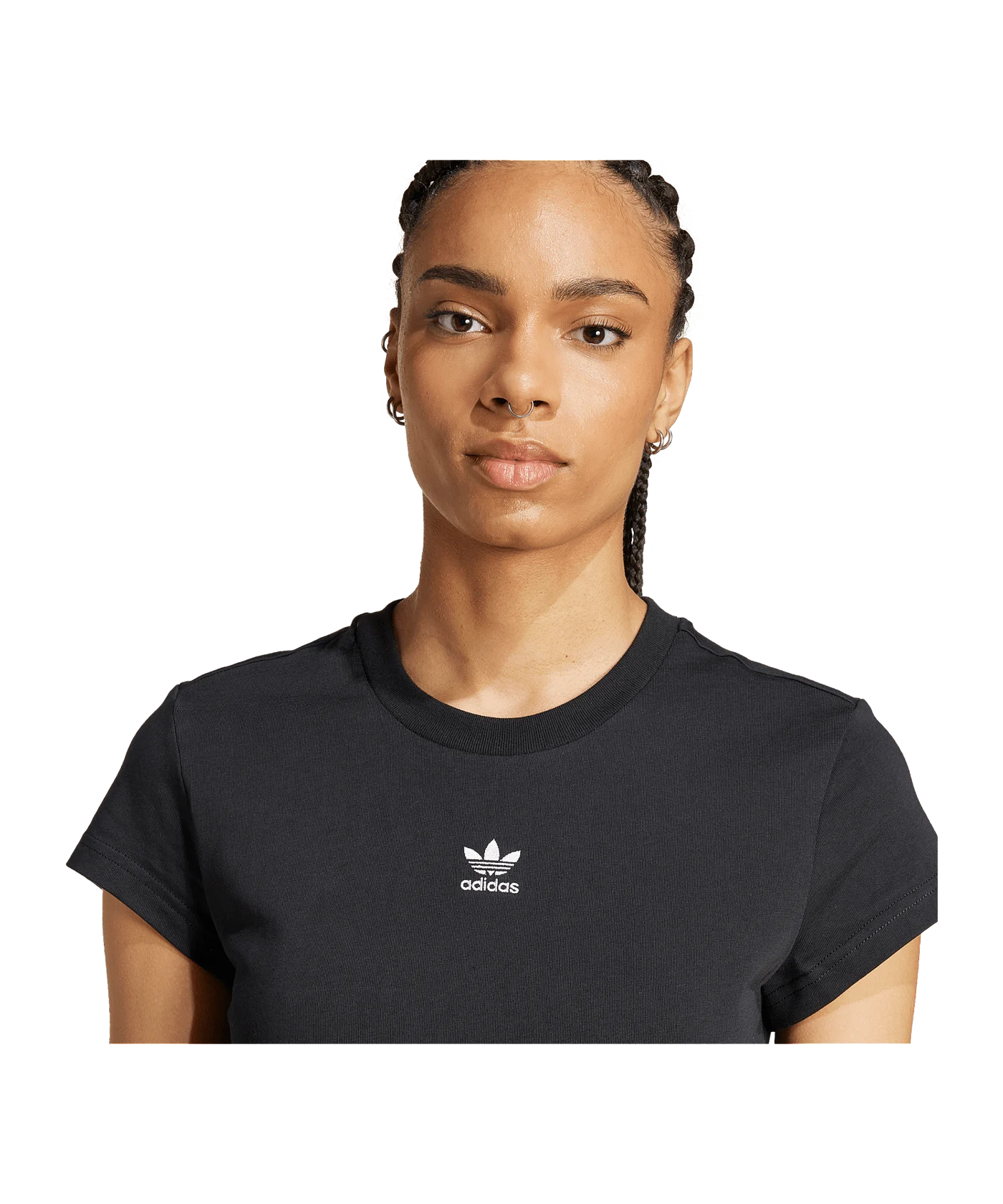 adidas Originals Essential Slim T-Shirt Damen Schwarz