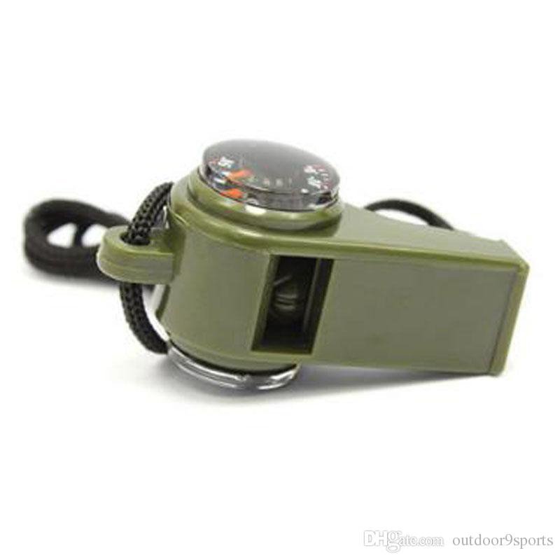 Pfeife '3 in 1 Survival' Kompass & Thermometer