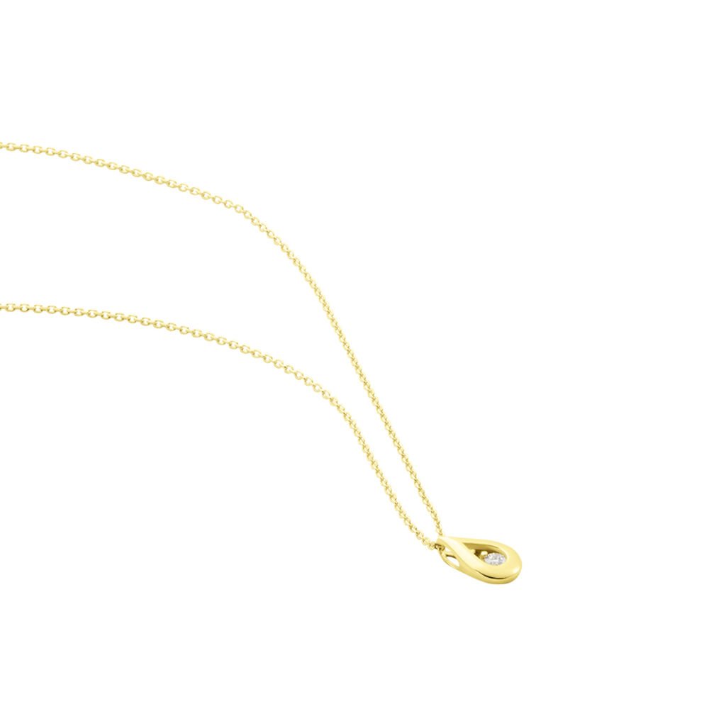 Collier Purete Or Jaune Diamant