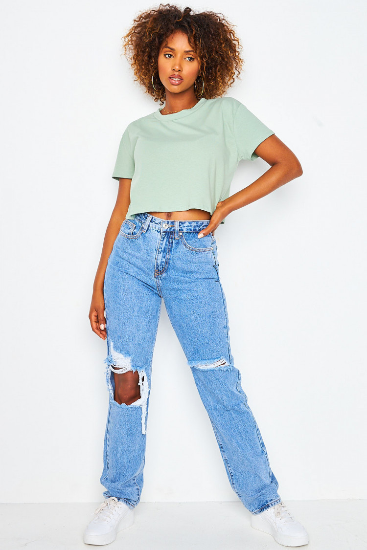 T-shirt large vert uni