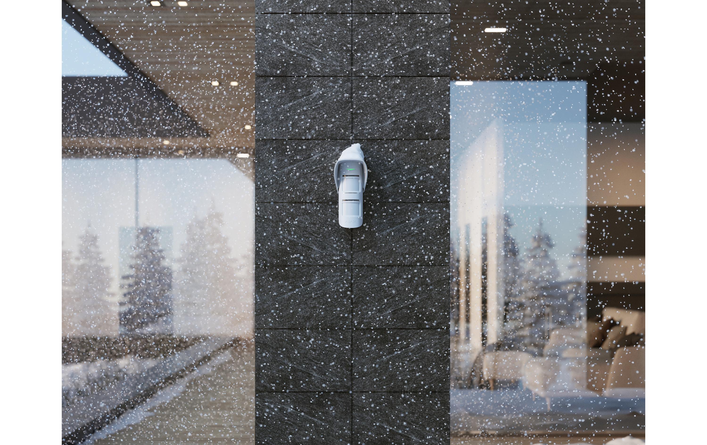 Hood für MotionProtect Outdoor WeissHaube zum Schutz des Anti-Masking-Systems vor Regen und Schnee