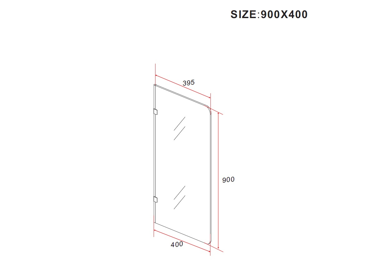 SaniGoods High urinoir schaamschot melk glas 90x40cm