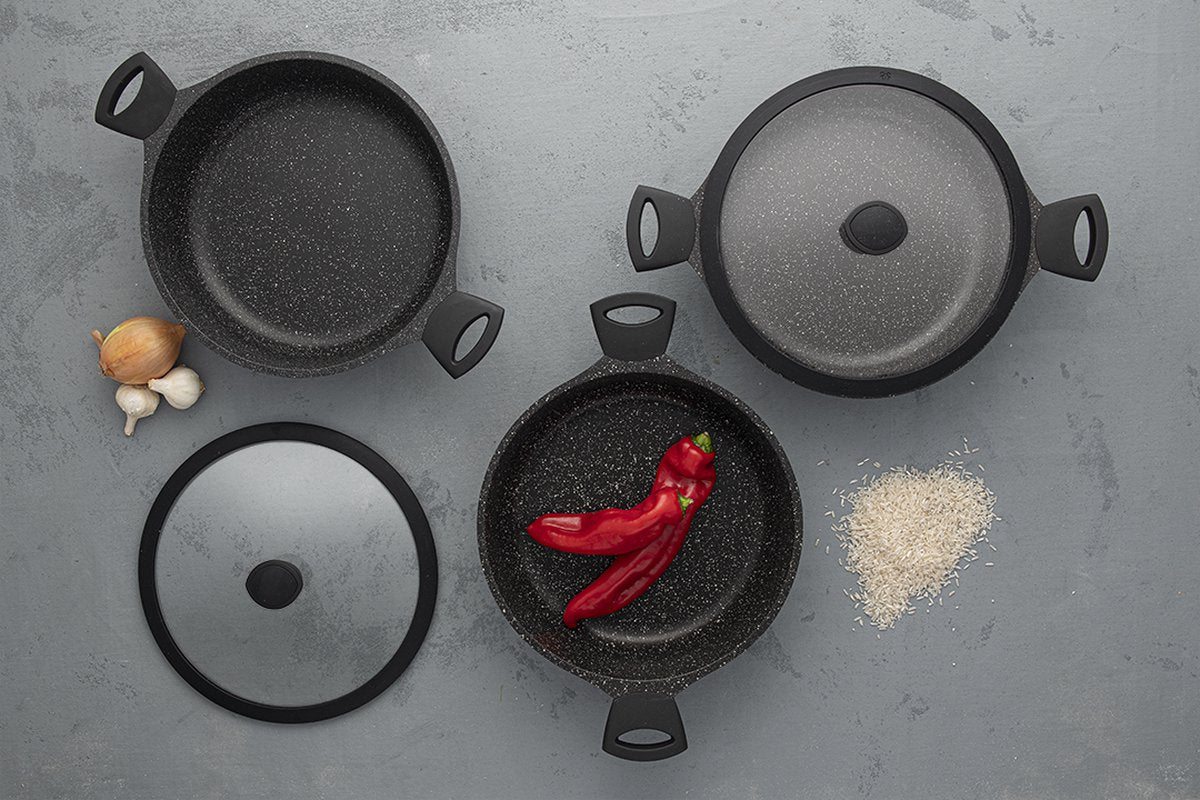 Sola Paella Pan met deksel Fair Cooking Zwart Ã¸ 28 cm