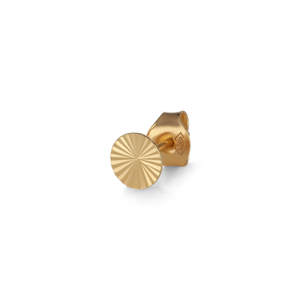 Jane Kønig  Reflection Stud Round ørering - Forgyldt