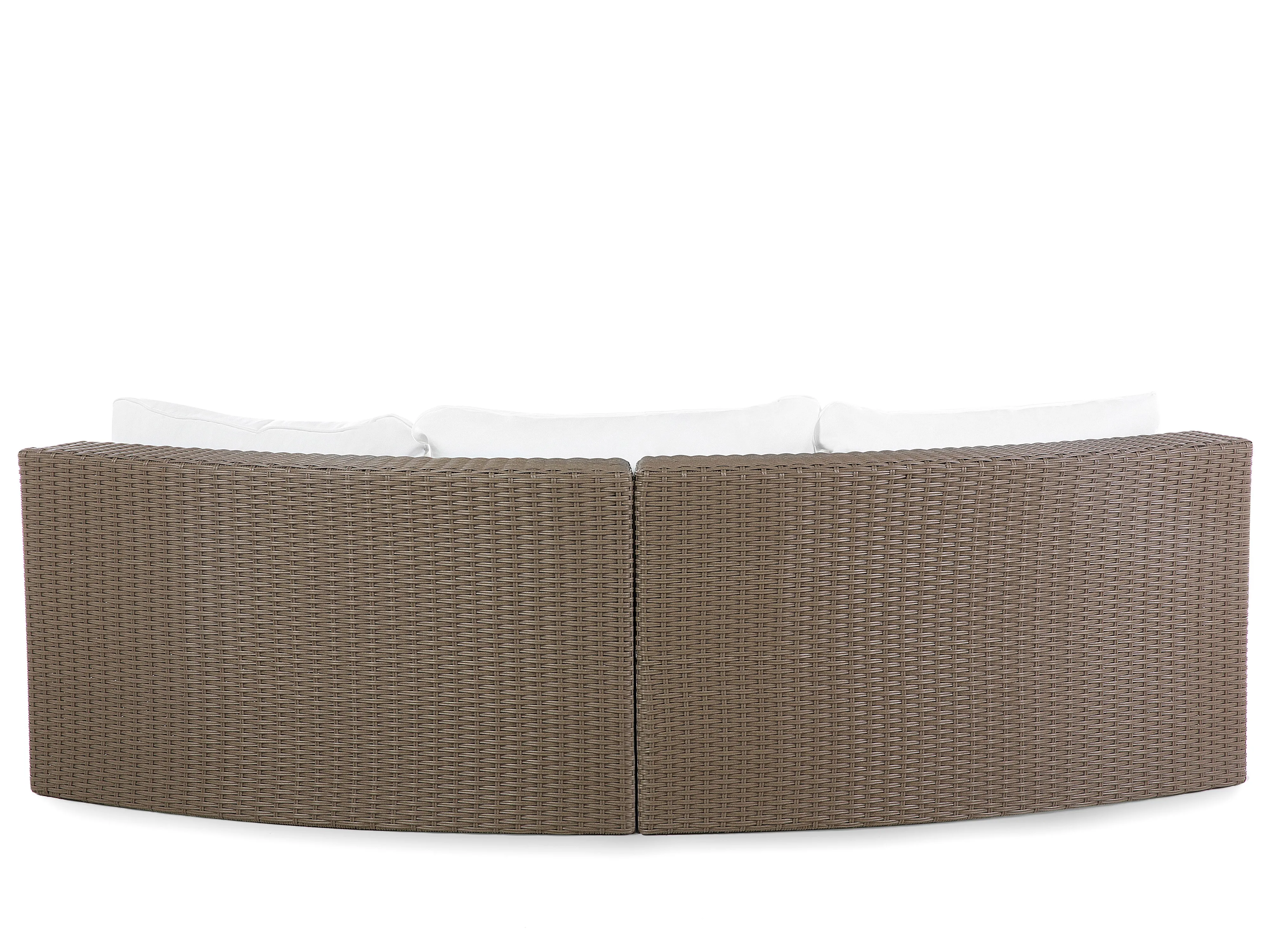 Loungeset met tafel 9-zits SEVERO PE rotan Bruin