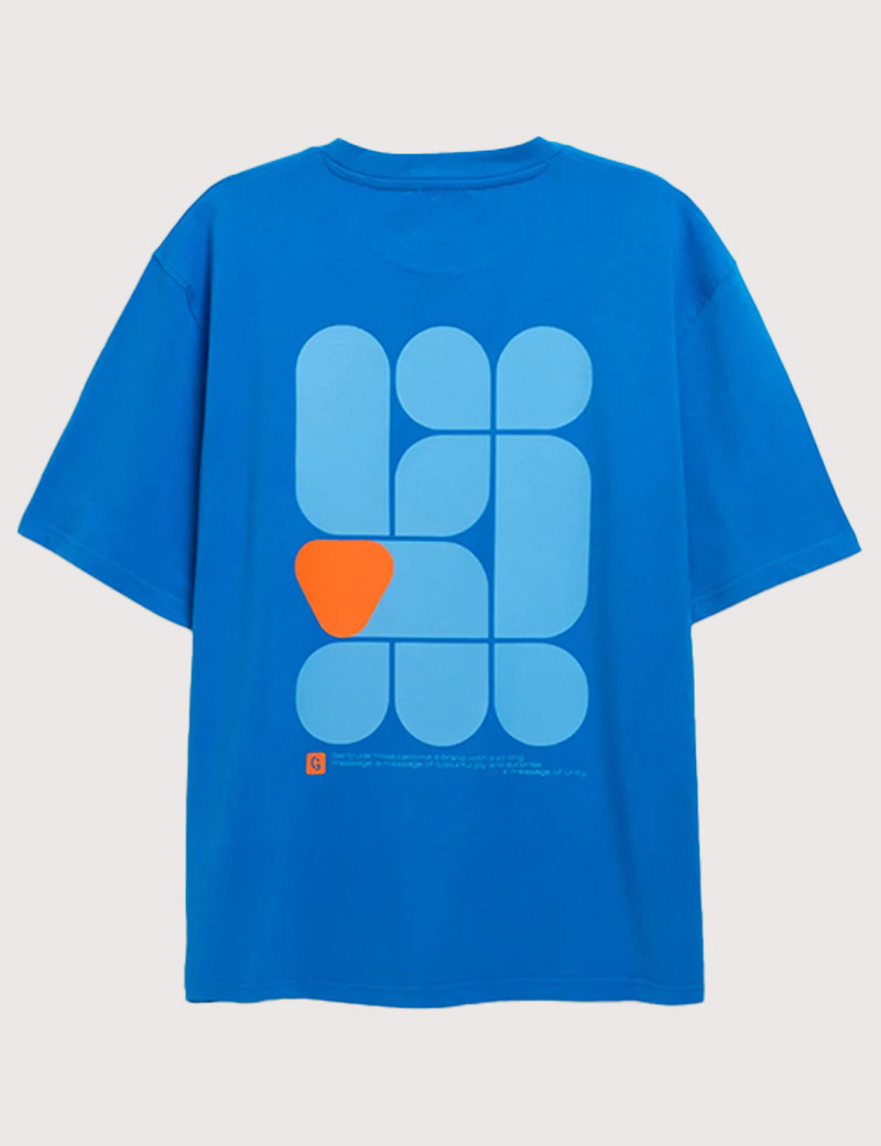 GERTRUDE&GASTON T-SHIRT MANCHES COURTES UNISEX COUPE DROITE EDMOND POSTER AZUR