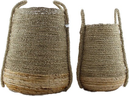Van der Leeden plantenmand Sulawesi naturel D 40 H 43 cm