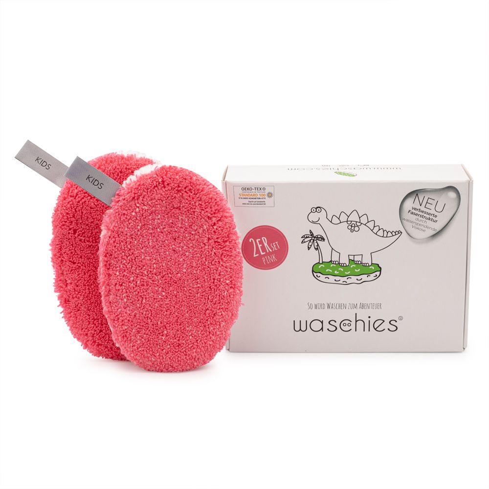 waschies supersofte Waschpads für Babys & Kinder 2er-Set Pink