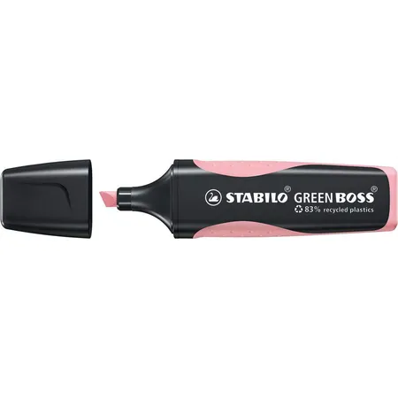Umweltfreundlicher Textmarker - STABILO GREEN BOSS Pastel, rosiges Rouge