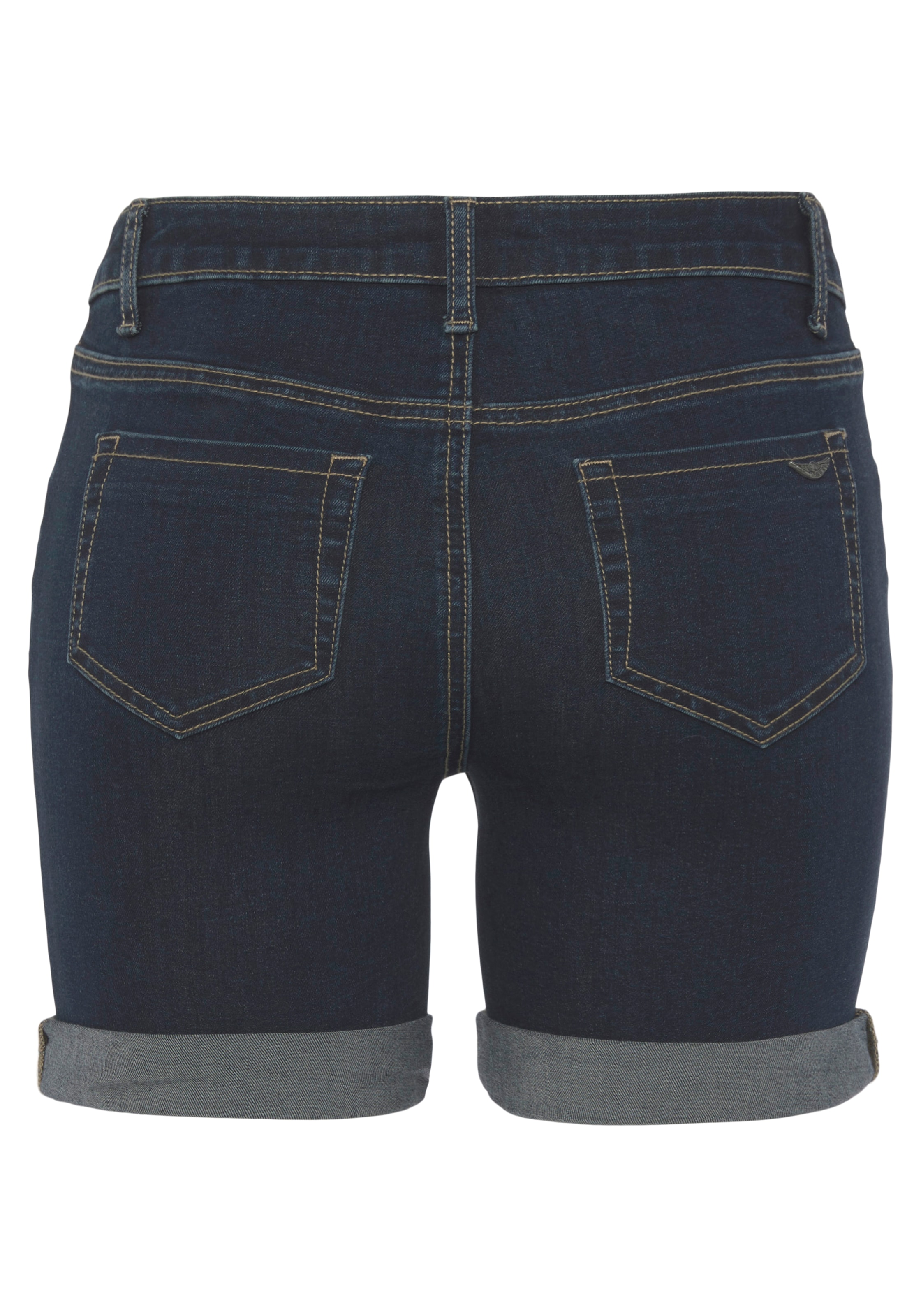 Arizona Jeansshorts »Ultra-Stretch«, extra eng geschnitten,  krempelbare Beinabschlüsse