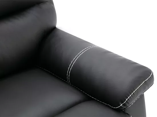 Fauteuil relax en simili noir CANBY